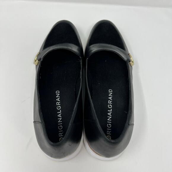 Cole Haan Black OriginalGrand C Buckle Loafer 7.5 VGUC Comfortable Preppy - Picture 5 of 10